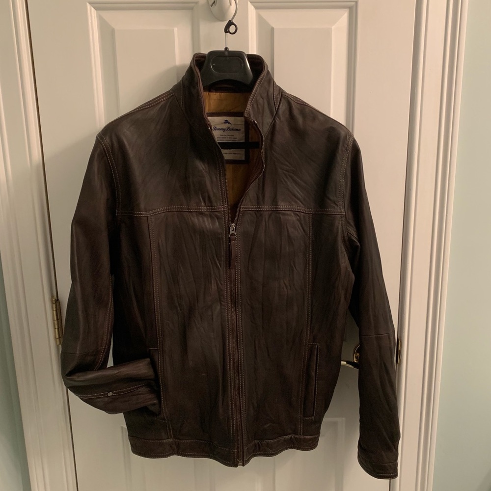 Tommy Bahama Leather bomber jacket